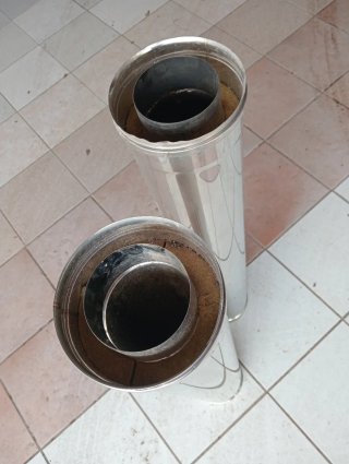 Tubazioni stufa pellet/legna in metallo
