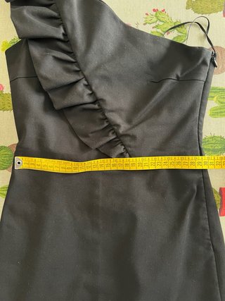 Zara Abito Monospalla Nero Taglia XS