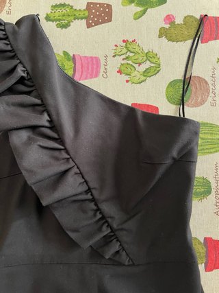 Zara Abito Monospalla Nero Taglia XS