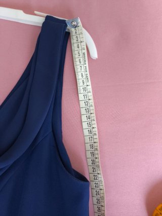 Abito tubino donna blu senza maniche
