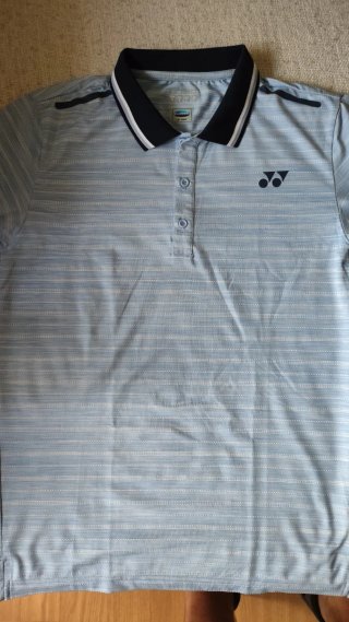 Polo Yonex Azul y Gris