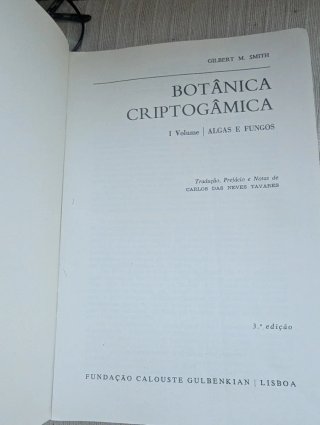 Livro Botânica Criptogâmica -Algas e fungos