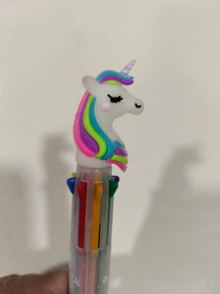 Bolígrafo multicolor unicornio