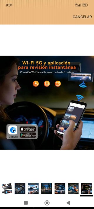 Dashcam Caytail 4K+2K WiFi 64GB Cámara Coche