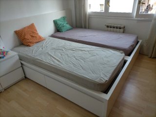 2 Camas Malm Ikea con Cajones 90x200 Nuevas