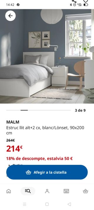 2 Camas Malm Ikea con Cajones 90x200 Nuevas