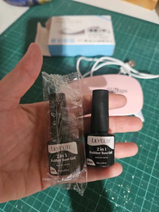 Mini Lámpara UV LED Uñas + Rubber Base Gel
