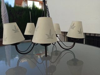 Lámpara 6 pantallas salón comedor