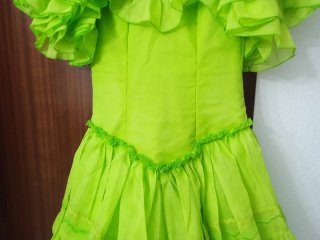 Traje de Flamenca verde volantes