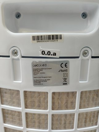 Climatizador Evaporativo EnergySilence 3500 Cool Compact. 65 W, Depósito 3,5 L