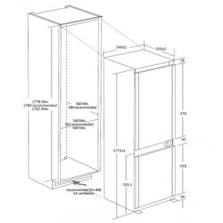Frigorifero Candy CNBQL3518EV da incasso - NUOVO