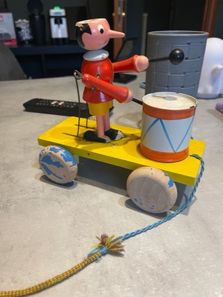 Pinocchio Giocattolo Vintage a Carrello
