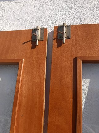 Puertas de madera con cristal ,zig zag