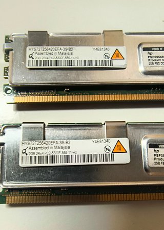 2x Moduli RAM HP 2GB DDR2 PC2-5300 667MHz