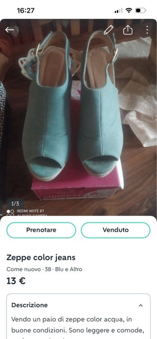 Scarpe con zeppa marroni