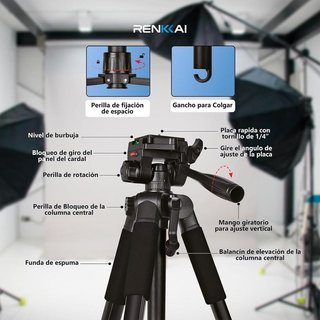 Trípode compacto camara y movil 182 cm NUEVO