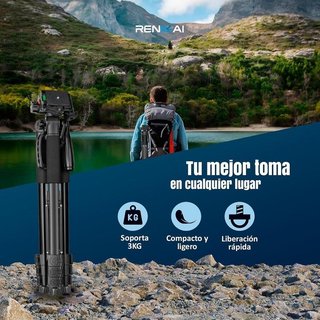 Trípode compacto camara y movil 182 cm NUEVO