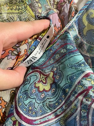 Blusa Zara Estampada Volantes