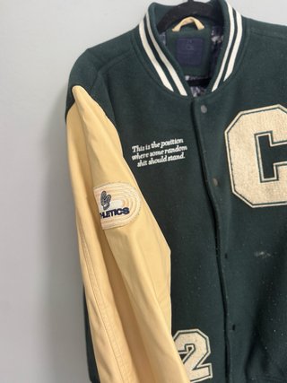 Bomber jacket uomo verde e beige