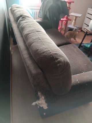 Sofá Cama Tela Marrón