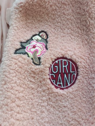 Chaqueta Rosa Teddy Forever 21