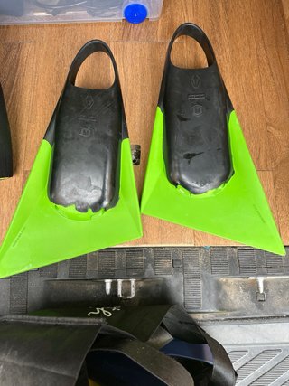 Aletas Bodyboard Alpha Verdes y Negras