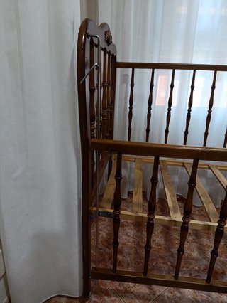 Cuna de madera para bebé 2 alturas