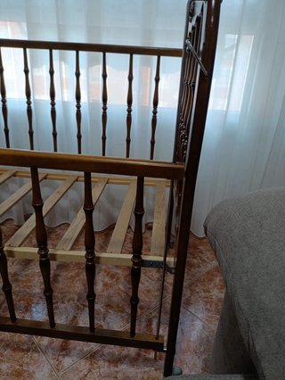 Cuna de madera para bebé 2 alturas