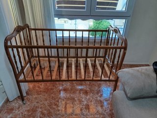 Cuna de madera para bebé 2 alturas