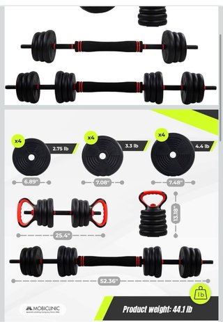 Mancuernas Ajustables Set Pesas, ideal para casa