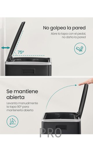 Cubo de Basura 50 L, con 15 Bolsas