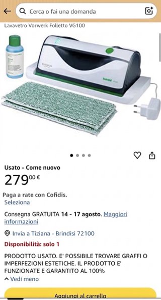 Lavavetri Vorwerk Folletto vg100