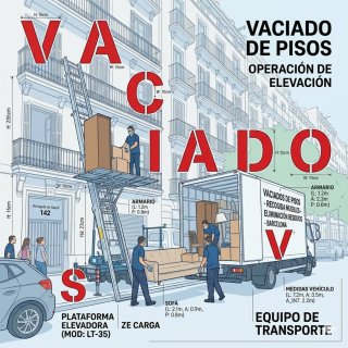 Mudanzas con elevador de fachada