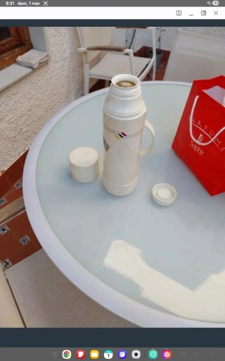 Jarra Termo Blanca Vintage