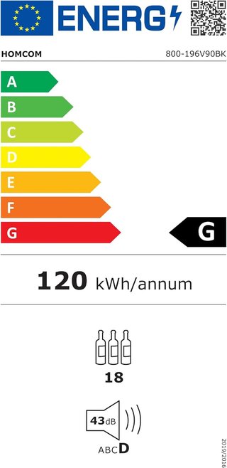 Cantinetta Vino Refrigerata per 18 Bottiglie, Cantina Frigo Vino Anti-UV a Zona Singola con Temperatura Controllata 5-18°, Schermo Touch, Luci LED, Ripiani Regolabili, Porta in Vetro, 34.5X45X78Cm