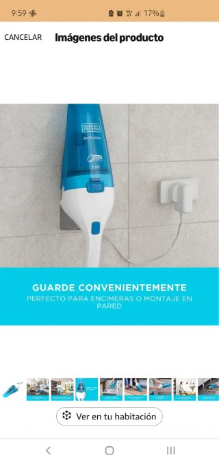 Aspiradora Black+Decker 3.6V