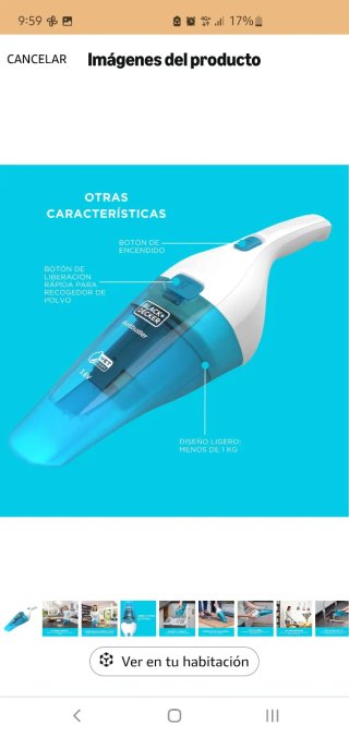 Aspiradora Black+Decker 3.6V