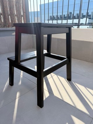Taburete Escalera Ikea Madera Negro