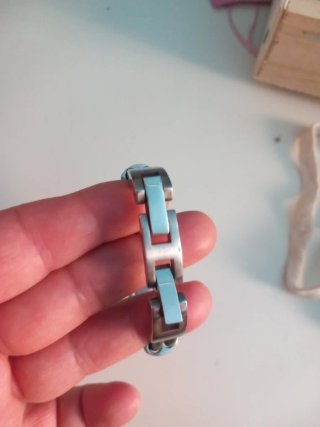 Pulsera caballero negra y acero