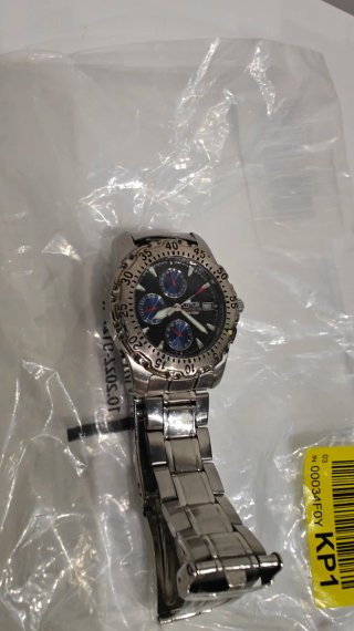 Reloj Lotus Acero Cronógrafo Negro