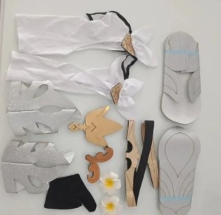 Cosplay dorado y blanco talla xl
