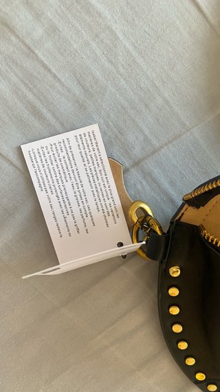 Riñonera Isabel Marant Negra con Tachuelas Doradas