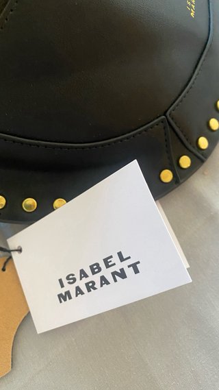 Riñonera Isabel Marant Negra con Tachuelas Doradas