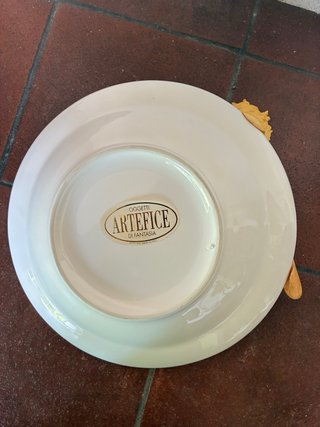 Piatto portata con decorazione spaghetti