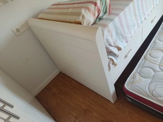 Cama nido madera lacada con cajones