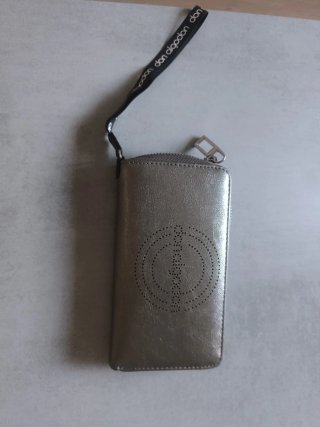 Cartera Don Algodón plateada con asa