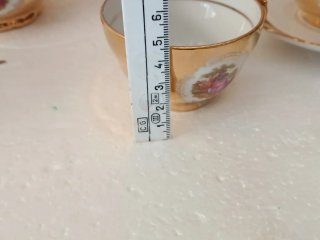 Servizio Tazze Porcellana Vintage Oro
