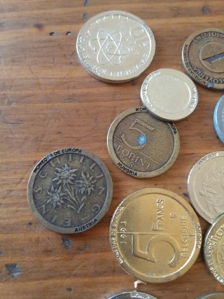 Réplicas de monedas de Europa