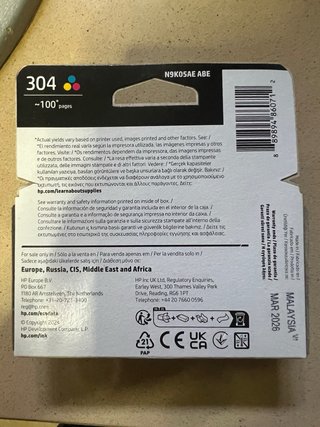 Tintas HP 304 Color