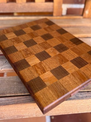 Tabla de cortar madera artesanal